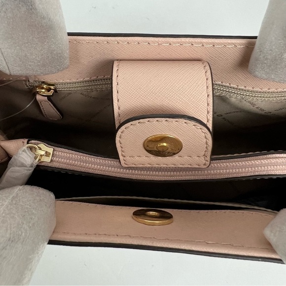 NWT MICHAEL KORS Women’s Small Leather Satchel/Shoulder Handbag Pink Blush color - Picture 6 of 16